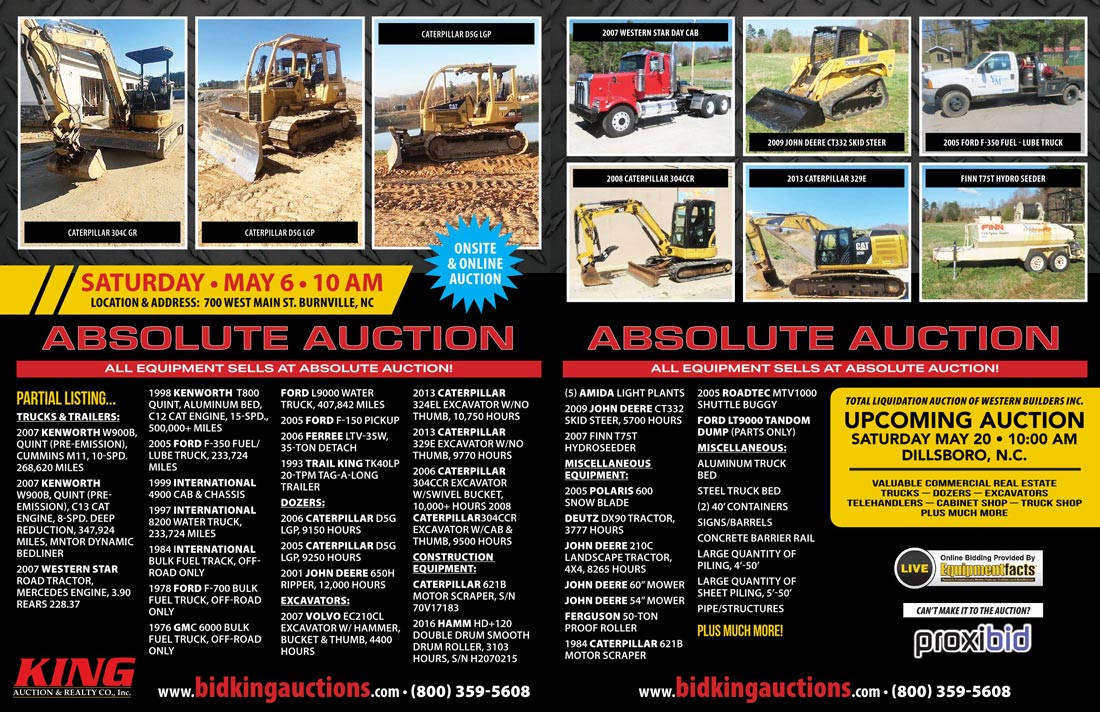Past Auctions King Auction & Real Estate